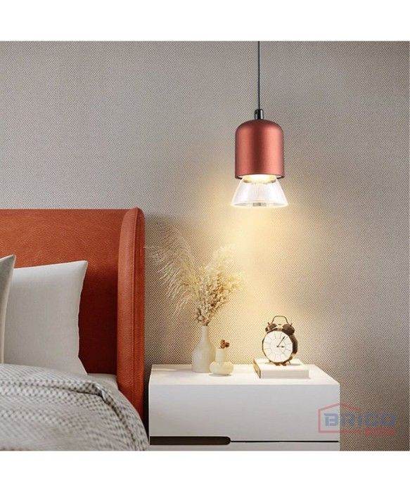 Suspension luminaire - Vigan - 11 cm - Rouge - 5 W - Intérieur