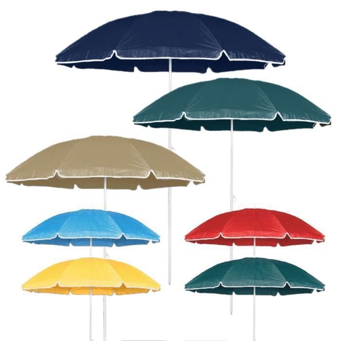 Parasol de plage 1,4m léger réglable (Couleur aléatoire)
