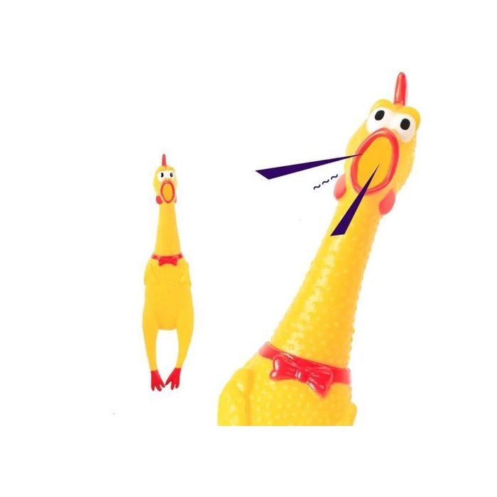 Jouet de Poulet hurlant en Caoutchouc, pour Animaux de Compagnie et Enfants