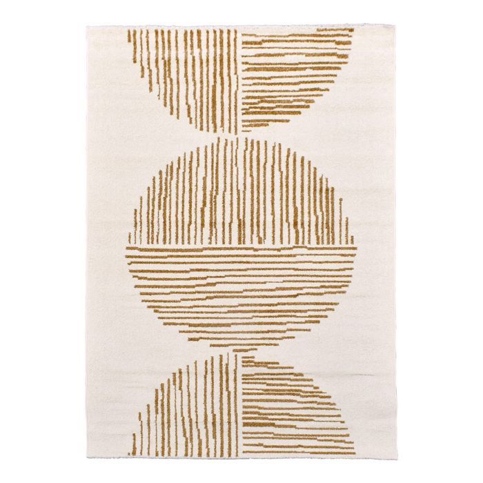 Tapis moderne - 120x170 cm - COSMY camel, crème - Polypropylène - UN AMOUR DE TAPIS