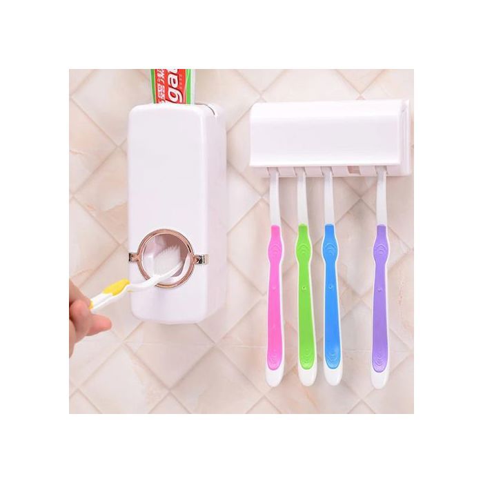 Distributeur automatique de dentifrice avec 5 porte-brosse à dents