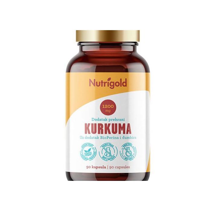 Nutrigold Curcuma 1200mg + Gingembre & BioPerine - 90 Capsules