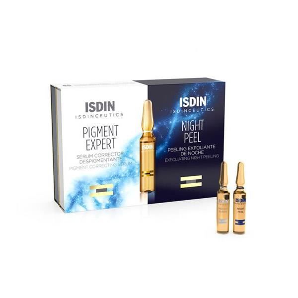 Soin de nuit - Isdin - Isdinceutics Duo Pigment Expert - 10 ampoules - Anti-imperfections - Exfoliation douce