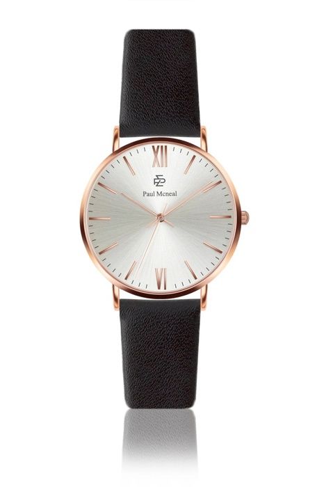 Montre - PAUL MCNEAL - Halifax - Cuir Noir - Quartz - 40 mm