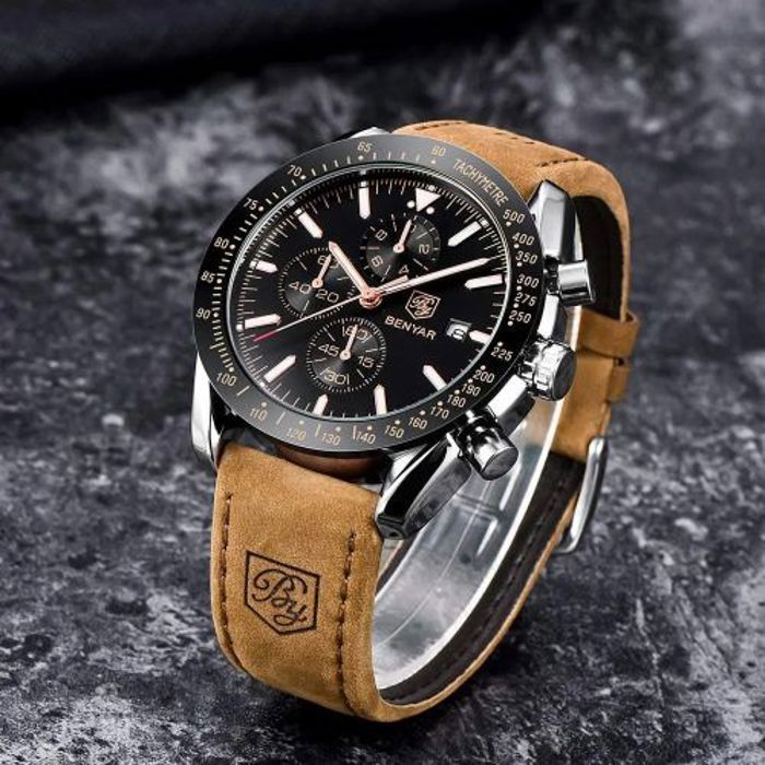 Montre - BENYAR - Chronographe - Verre minéral - Multicolore