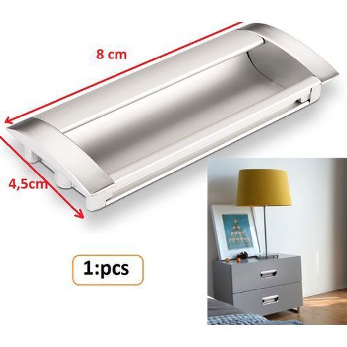 Poignée de Porte en Aluminium 1 pièce, Idéale pour Placard et Dressing