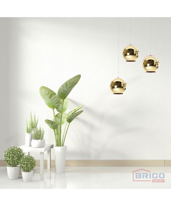 Suspension luminaire Hammer Dorée + lampe LED 7W