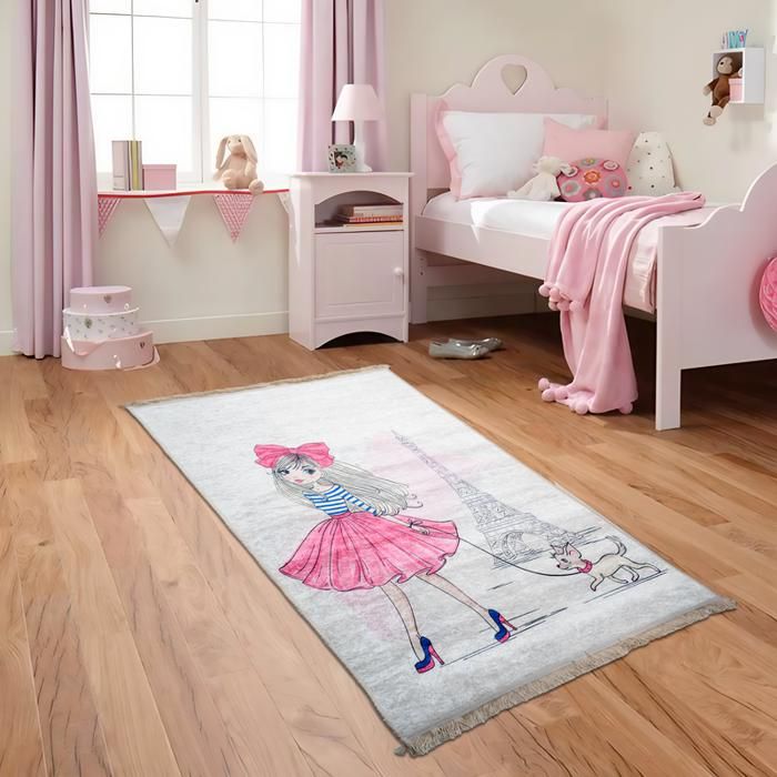 Tapis de sol - A3 HOME - Barbie - 150x100 cm - Multicolore - Doux et résistant