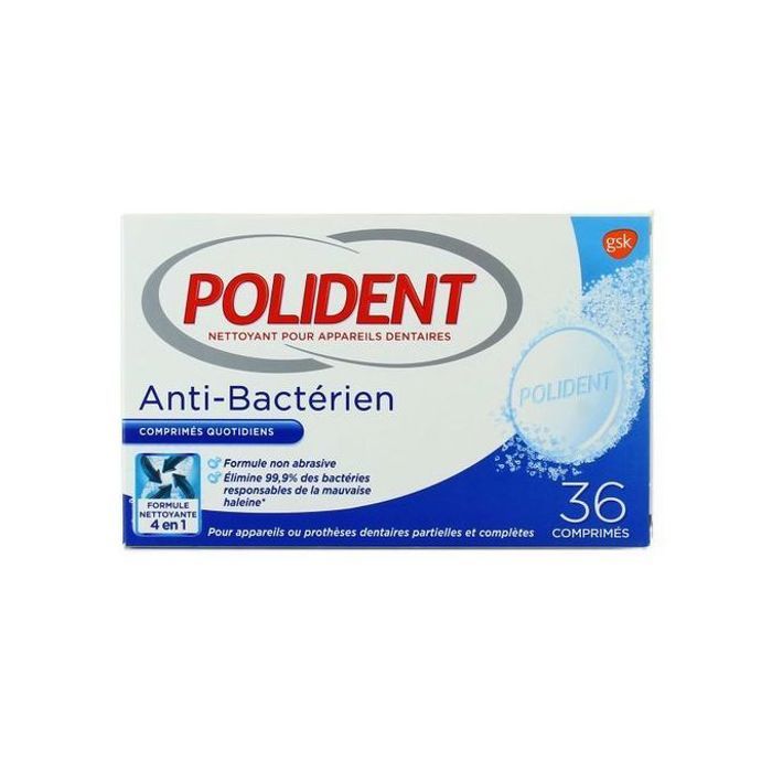 Nettoyant anti bactérien x 36 Polident