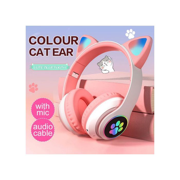 Casque Bluetooth Musique Chat Oreille Sans Fil