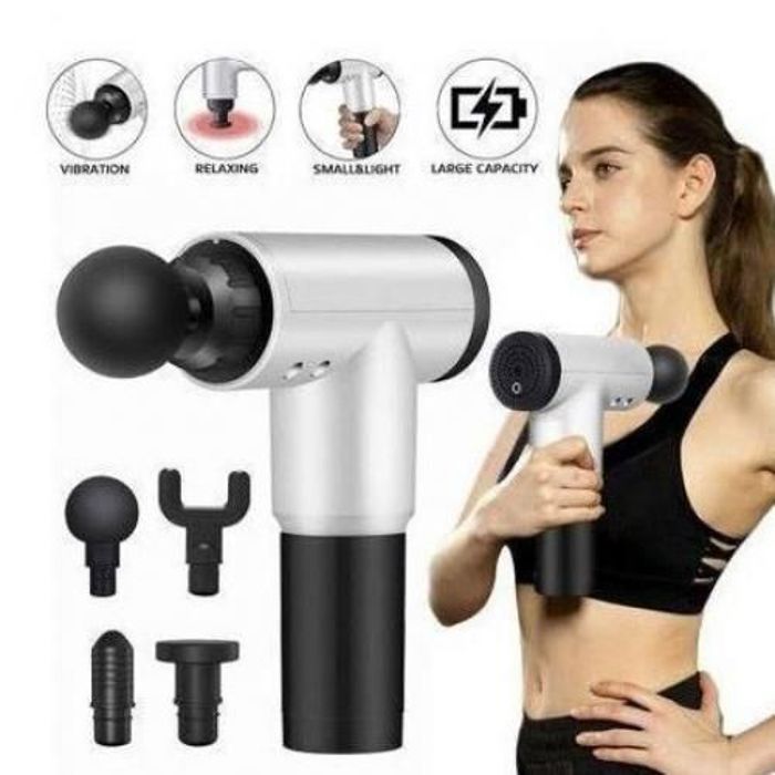 Masseur électrique, Pistolet de massage musculaire profond 4 têtes et 6 vitesses