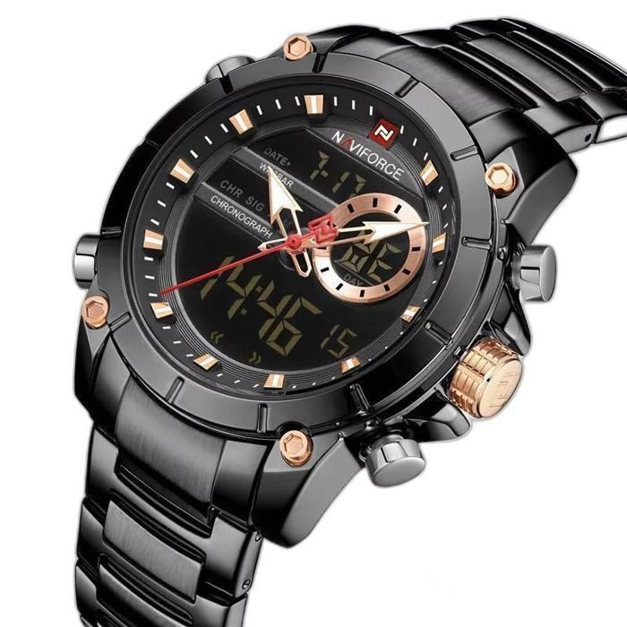Naviforce Montre originale classique de luxe et sport métallique pour homme