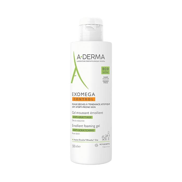 A-Derma Exomega Control Gel Moussant Émollient Anti-Grattage 500ml