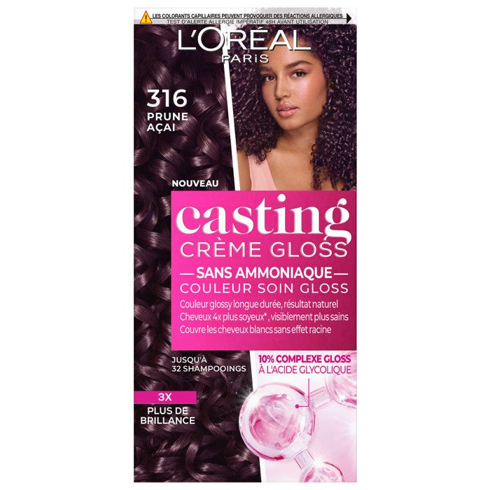Coloration - L'Oréal Paris - Casting Crème Gloss - Prune Exquise - Sans ammoniaque - Ultra-brillant
