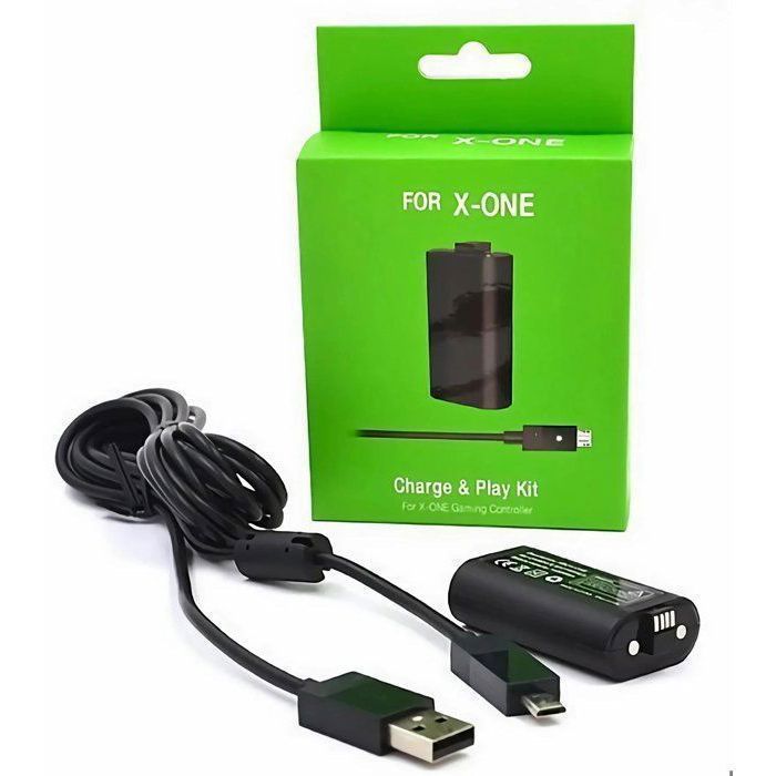 Batterie rechargeable manette XBOX One avec Câble - compatible pour Xbox Series S, X et Elite