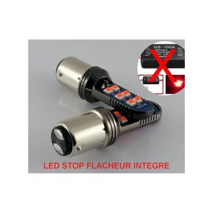 Feu stop flasheur rouge led pour voiture