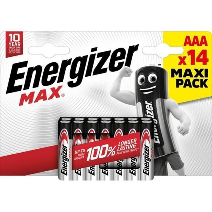Energizer Pile alcaline Max AAA/LR03, pack de 14