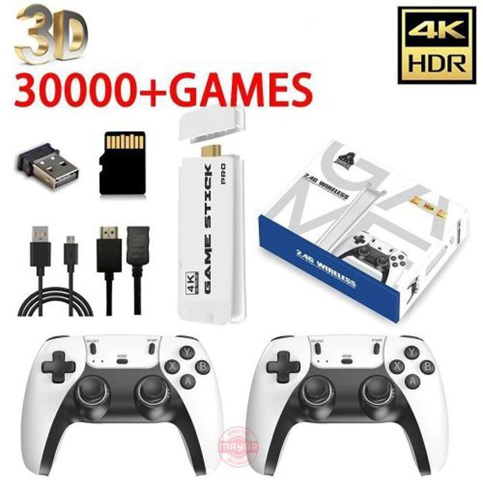 Console de jeu vidéo rétro sans fil +30 000 jeux