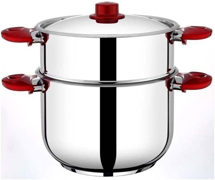 Koln - Couscoussier - Pot 12 L - Acier inoxydable - 28 cm - Compatible tous feux