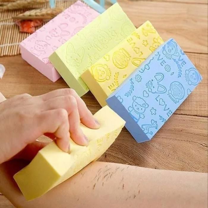 5 pcs éponge de bain magique pour enlever la peau morte éponge douce(Couleur aléatoire)