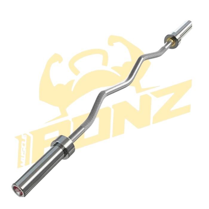 Barre pour traction - TAIWAN - MZE - 1,20 m - 14 kg - Forme en 'W' pour soulager les poignets