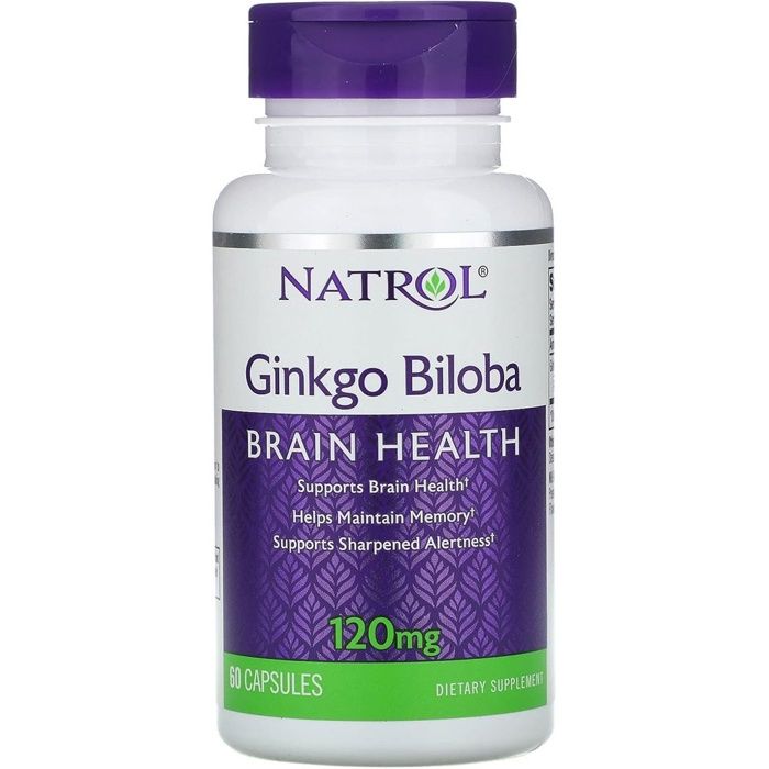 Natrol Ginkgo Biloba 120 mg - 60 Capsules - Mémoire, Concentration & Circulation Cérébrale au Maroc
