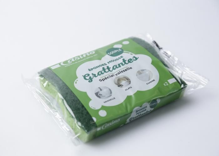 CASINO Eponges mousse grattantes - 2 pièces