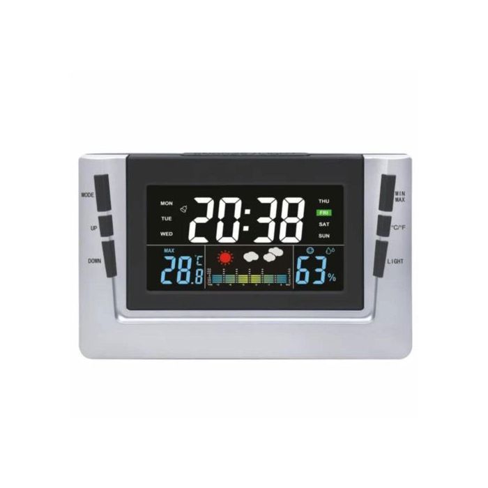 Couleur Digital Horloge, Date Réveil  Ecran LCD Couleur Température et Humidité