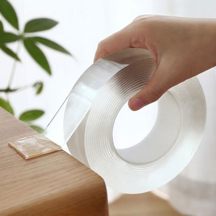 5m Nano Magic Ruban Adhésif Autocollant Double Face Transparent très efficace