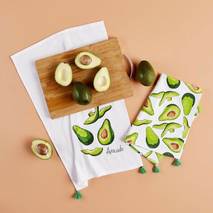 Torchon de cuisine - BELLA MAISON - Avocat - 100% Coton - Set de 2 - 40x60 cm
