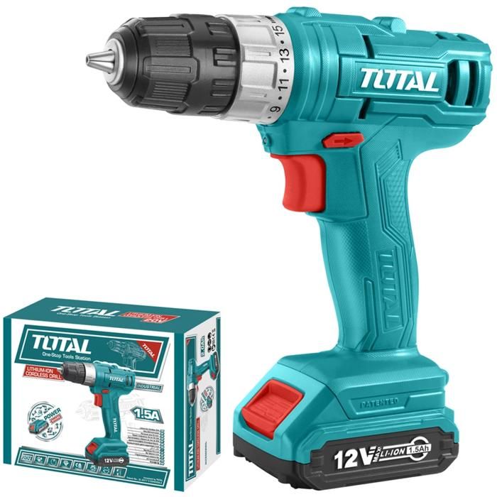Perceuse visseuse TOTAL sans fil au lithium-ion TDLI1211