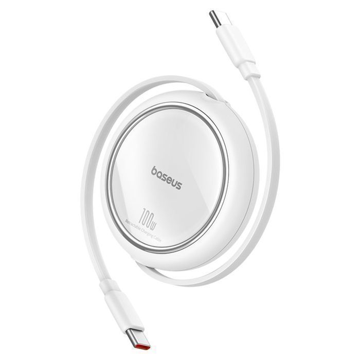 Câble de données - BASEUS - Free2 Draw Mini - Type C vers Type C - 100 W - 1 m - Blanc