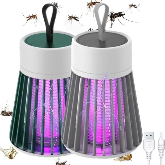Antimoustiques électrique, lampe uv, rechargeable par usb, antimouche, piège(Couleur aléatoire)