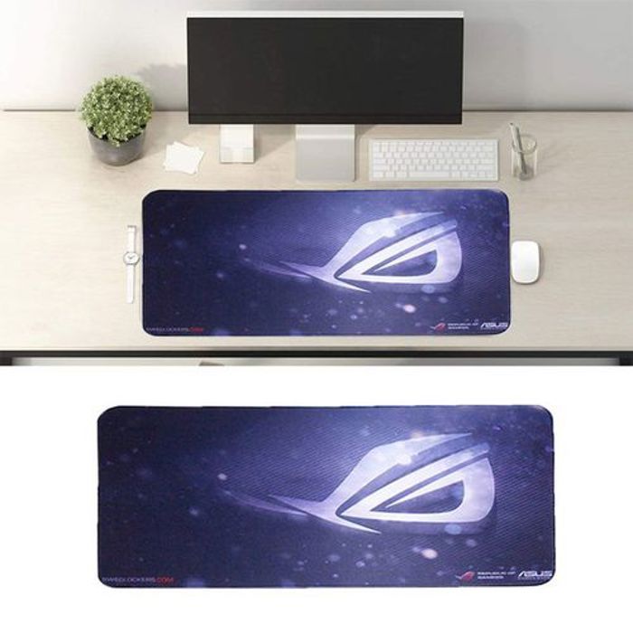 Tapis de souris et clavier XXL - ASUS - Noir - Compatible Windows/Mac - Accessoire générique - 700x300mm