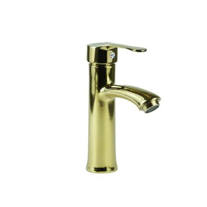 Mitigeur lavabo - Germano - Celta - Doré - Inox - Économie d'eau