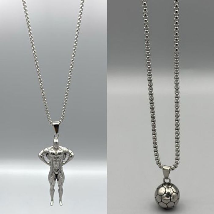 Pack 2 Special necklace for fitness- SILVER-