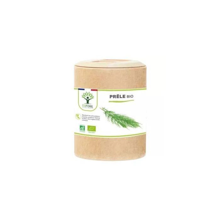 Bioptimal Prêle des Champs - Articulation, Croissance Cheveux, Peau Diurétique - 200 mg/gélule - 200 gélules - Made in France