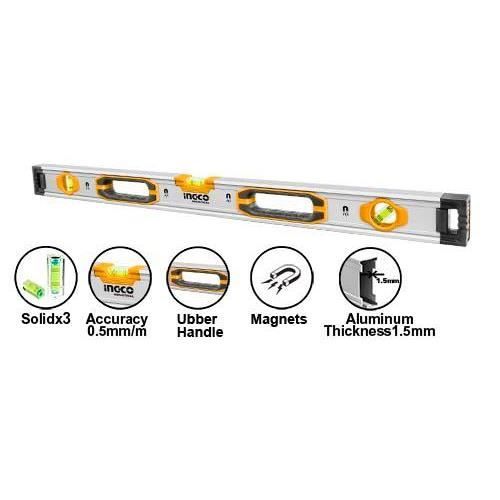INGCO NIVEAU À BULLE MAGNÉTIQUE 80CM - HSL38080M