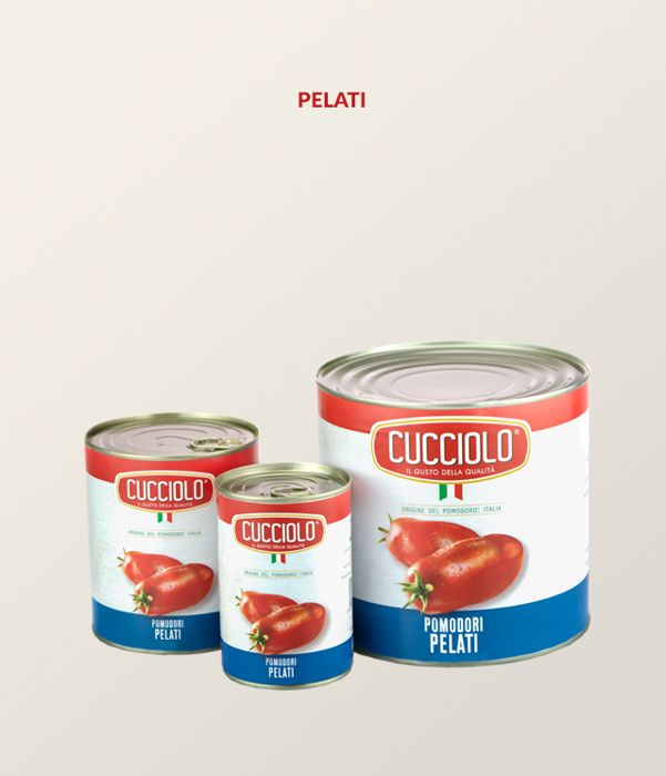 BOITE 400.GR-TOMATES PELEES ENTIERES-PROFESSIONNEL CUCCIOLO