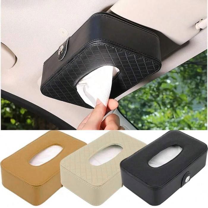 Boîte de mouchoirs en papier pour voiture(Couleur aléatoire)