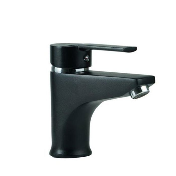 Mitigeur Lavabo - Assina - Haksu Costa - Inox Noir Mat - Design Contemporain - Économie d'Eau