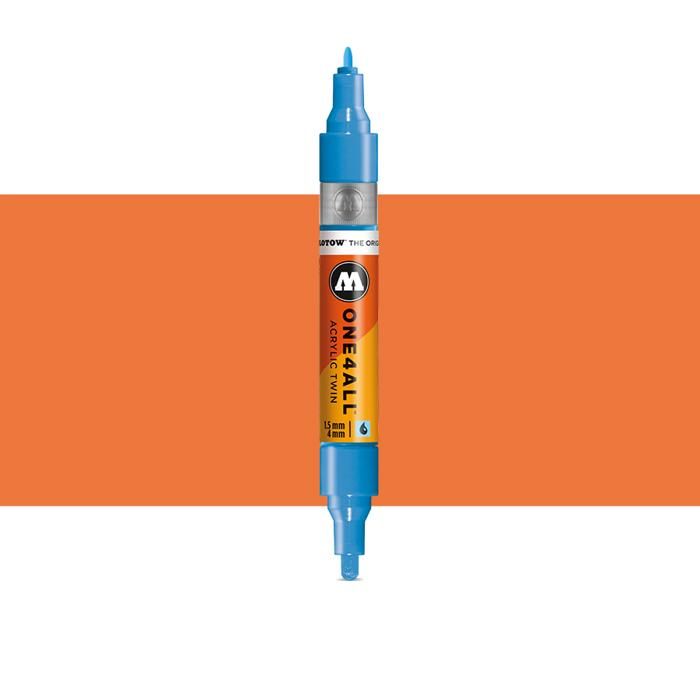 MARQUEUR PEINTURE ACRYLIQUE ONE4ALL - TWIN 1,5 - 4 mm - 085-Orange Dare-02