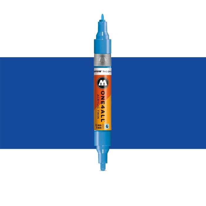 MARQUEUR PEINTURE ACRYLIQUE ONE4ALL - TWIN 1,5 - 4 mm - 204-Bleu Juste-08