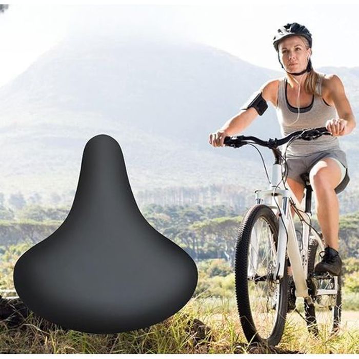 Accessoire de coussin de housse de siège de vélo - ethomme - Confort Anti-Choc - Noir - Pour Femme - Vélo loisir