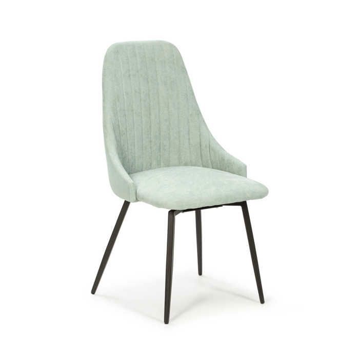 ELMA Chaise Pivotante en Simili Cuir/tissu - Turquoise