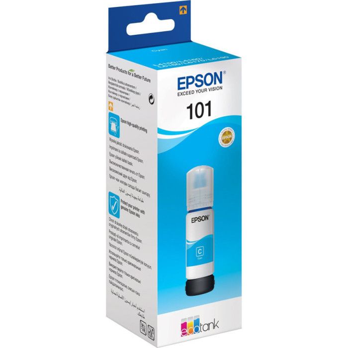 Bouteille d’encre 101 Cyan EcoTank d’origine (C13T03V24A)