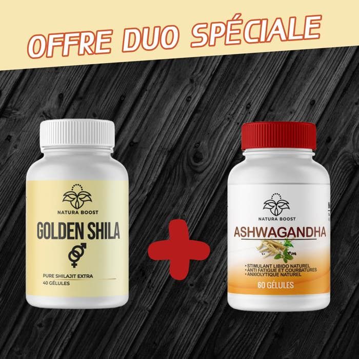 Pack Énergie Naturelle 1 Shilajit + 1 Ashwagandha