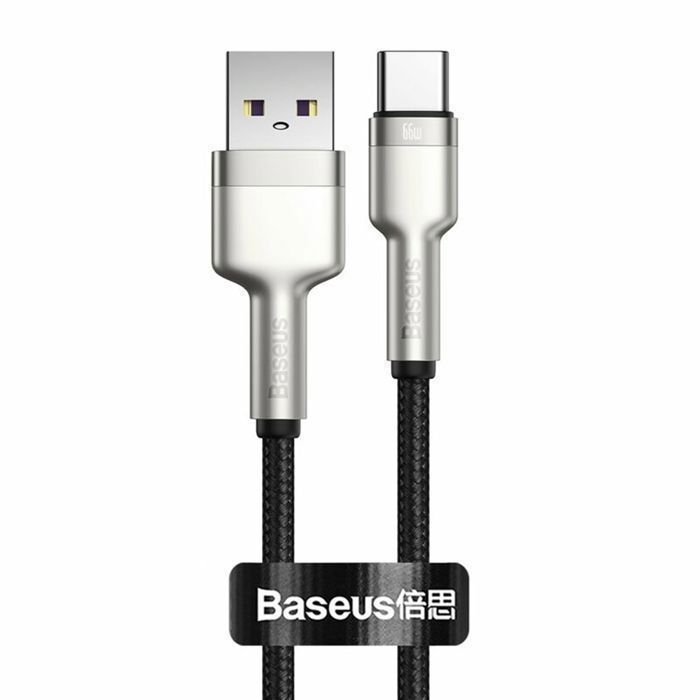 Câble USB-A vers Type-C - BASEUS - Charge rapide 66W - Transfert 480 Mbps - 1m - Noir