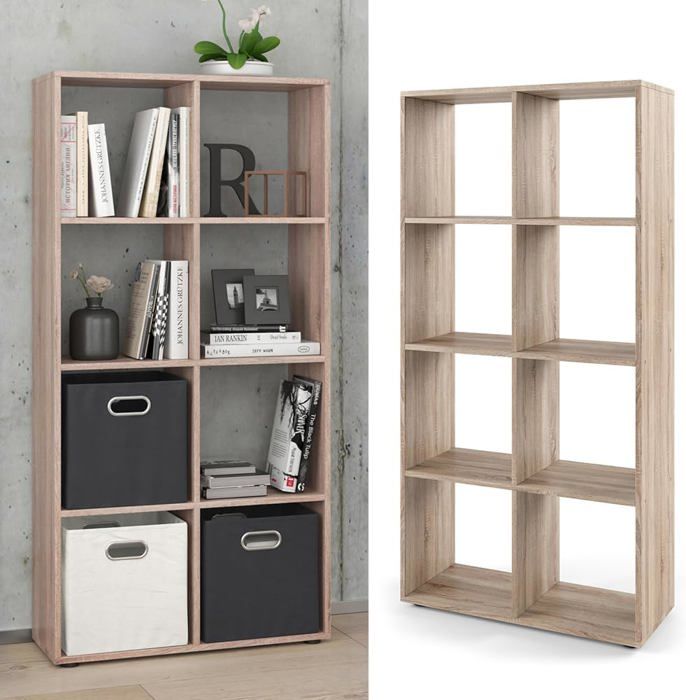 Meuble de Rangement - Scutum - 8 Étagères - MDF Sonoma - 72x143 cm