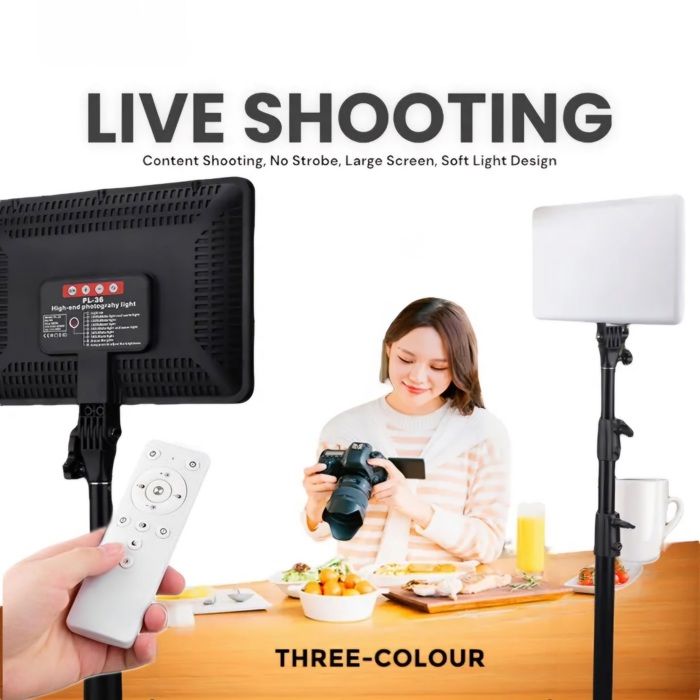 LED light Eclairage camera Professional avec télécommande Support 2.1 m pour creation contenu